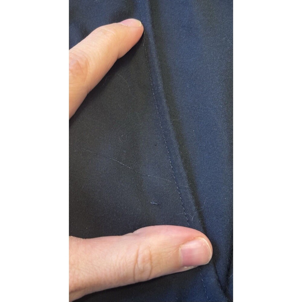 Cult Gaia Vienna Dress Asymmetric Hem Navy Blue Size 0 Puff Sleeve V Neck Maxi - Picture 5 of 9